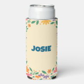 Personaliseer Floral BLOOM Design koelers Seltzer Blikjeskoeler (Seltzer Achterkant)