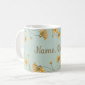  Personaliseer Floral Coffee Tea Cup Mok (Voorkant links)