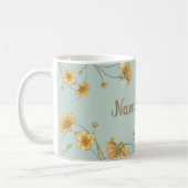 Personaliseer Floral Coffee Tea Cup Mok (Links)