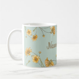  Personaliseer Floral Coffee Tea Cup Mok