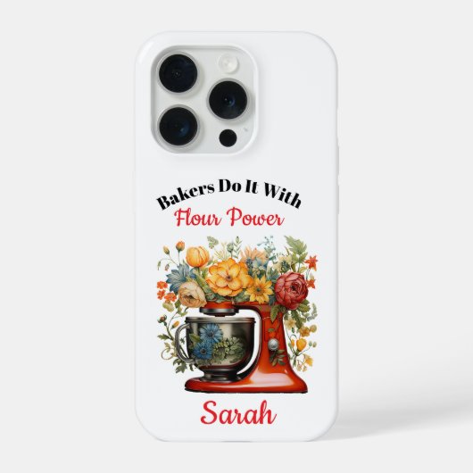 Personaliseer | Flour Power iPhone 15 Pro Hoesje (Achterkant)