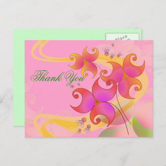 Personaliseer  Flowers Briefkaart (Voorkant / Achterkant)