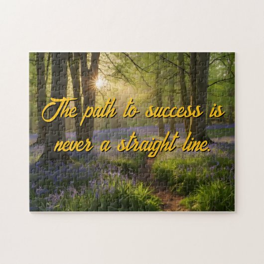 Personaliseer Forest Flowers Path Motivatie Legpuzzel (Horizontaal)