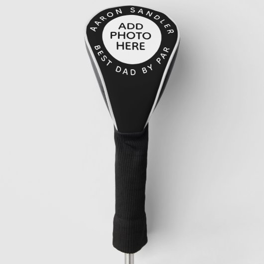 Personaliseer foto Best Dad van Par Golfheadcover (Voorkant)