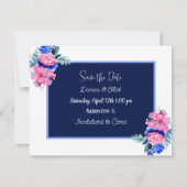 Personaliseer Foto Bloemen Bruiloft Save the Dates Kaart (Voorkant)