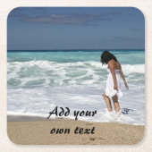 Personaliseer. Foto en tekst. Kartonnen Onderzetters (Voorkant)