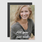 Personaliseer. Foto en tekst. Magnetische Uitnodiging (Voorkant / Achterkant)