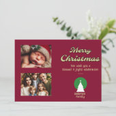 Personaliseer Foto Flat Christmas Holiday Kaart (Staand voorkant)
