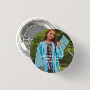 Personaliseer foto klas middelbare school universi ronde button 3,2 cm
