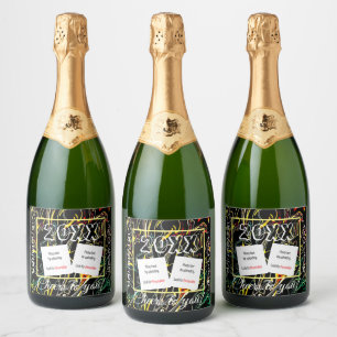 Personaliseer Foto Mousserende Wijn Drank Label SE Sparkling Wijnetiket