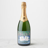 Personaliseer Foto Mousserende Wijn Drank Label SE Sparkling Wijnetiket (Voorkant)