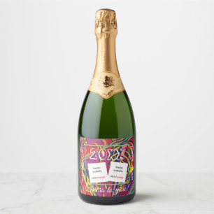 Personaliseer Foto Mousserende Wijn Drank Label SE Sparkling Wijnetiket