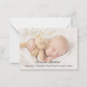 Personaliseer Foto Newborn Baby Aankondiging Kaart (Voorkant)