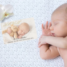Personaliseer Foto Newborn Baby Aankondiging Kaart