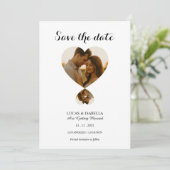 Personaliseer foto save the date kaart (Staand voorkant)