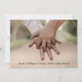 Personaliseer foto save the date kaart (Voorkant)