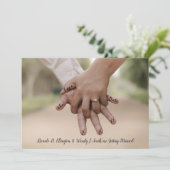 Personaliseer foto save the date kaart (Staand voorkant)