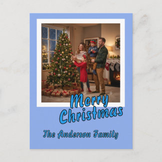 Personaliseer Foto Script Prettig Kerstfeest Vakan Feestdagenkaart