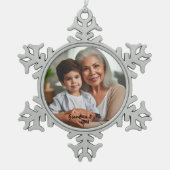 Personaliseer Foto Snowflake Ingelijste Ornament (Voorkant)