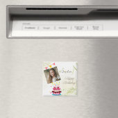 Personaliseer foto Verjaardagswensen magneet (Insitu (Vaatwasser))