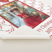 Personaliseer foto Vrolijk kerstfeest Sherpa Deken (3/4)