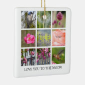 Personaliseer Fotocollage Bloemen en Vogels Keramisch Ornament (Rechts)