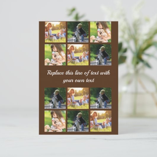 Personaliseer fotocollage en tekst Case-Mate iPhon Kaart (Staand voorkant)