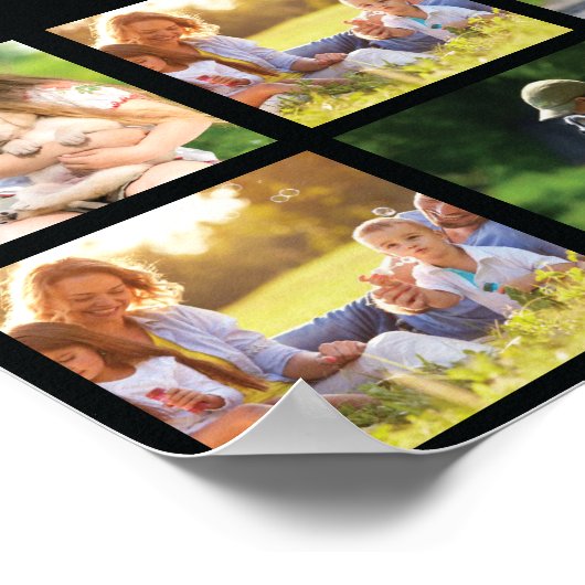 Personaliseer fotocollage en tekst poster (Hoek)