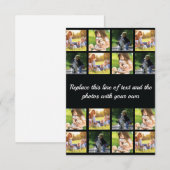 Personaliseer fotocollage en tekst RSVP-kaart RSVP Kaartje (Voorkant / Achterkant)