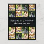 Personaliseer fotocollage en tekstaankondiging aankondigingskaart (Voorkant)