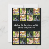 Personaliseer fotocollage en tekstuitnodiging kaart (Voorkant)