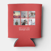 Personaliseer Fotocollage Ontwerp Eigen Upload Afb Blikjeskoeler (Voorkant)