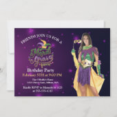 Personaliseer Fotomaskerade Maskers Mardi Gras Kaart (Voorkant)