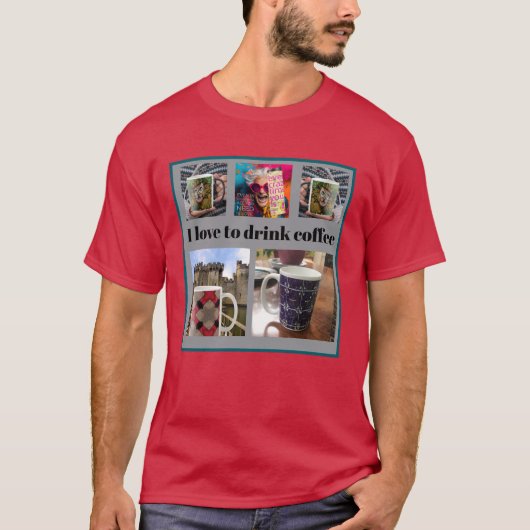 Personaliseer foto's, Creëer uw 5-plaatsen paneel T-shirt (Voorkant)