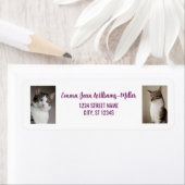 Personaliseer foto's met Cat Modern Retouradres Etiket (Insitu)
