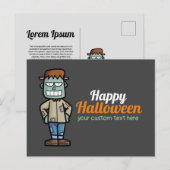 Personaliseer Frankenstein Halloween Briefkaart (Voorkant / Achterkant)