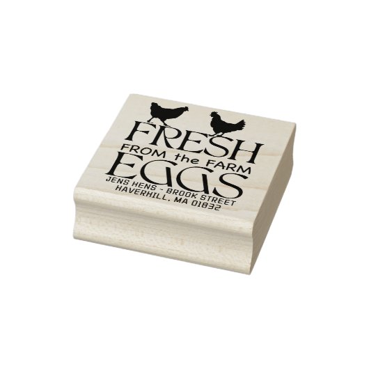 Personaliseer Fresh van het Boerderij Eggs Carton  Rubberstempel (Stempel)