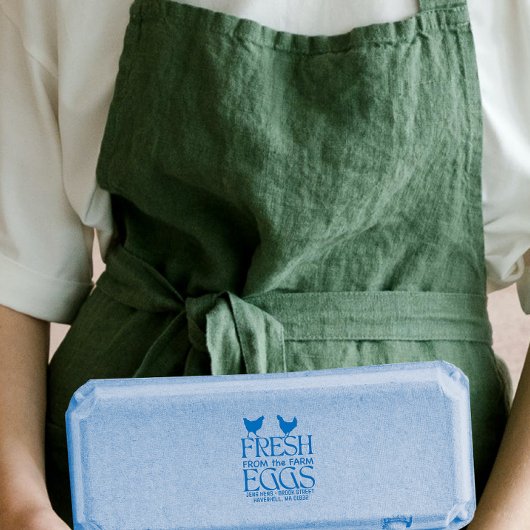 Personaliseer Fresh van het Boerderij Eggs Carton Rubberstempel