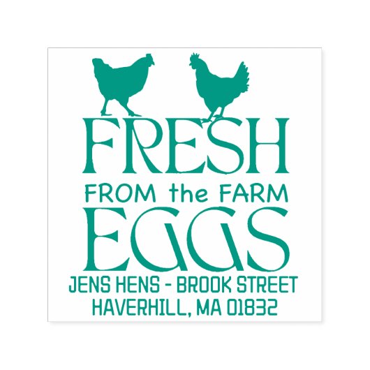 Personaliseer Fresh van het Boerderij Eggs Carton Zelfinktende Stempel (Design)