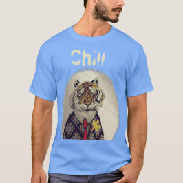 Personaliseer Fun Chill Tiger T-Shirt