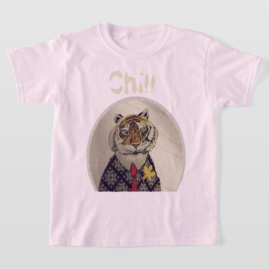 Personaliseer Fun Chill Tiger T-shirt (Laagn)