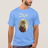 Personaliseer Fun Chill Tiger T-Shirt (Voorkant)