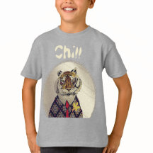 Personaliseer Fun Chill Tiger T-Shirt