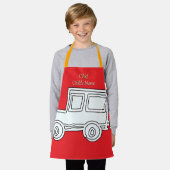 Personaliseer Funny Car Kinder Rode Craft Schort (Gedragen)