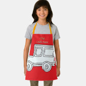 Personaliseer Funny Car Kinder Rode Craft Schort (Insitu)