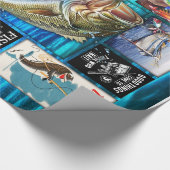 Personaliseer Funny Fisherman's Gevist Lover Gift Cadeaupapier (Hoek)