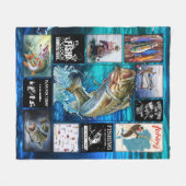 Personaliseer Funny Fisherman's Geviste Lover Gift Fleece Deken (Voorkant (Horizontaal))