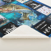 Personaliseer Funny Fisherman's Geviste Lover Gift Sherpa Deken (3/4)