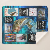 Personaliseer Funny Fisherman's Geviste Lover Gift Sherpa Deken (Voorkant (horizontaal))
