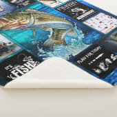 Personaliseer Funny Fisherman's Geviste Lover Gift Sherpa Deken (3/4)